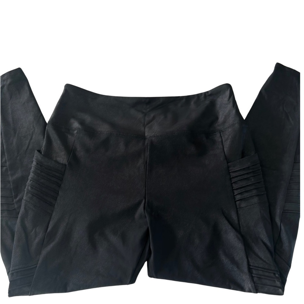 Vera Wang Faux Leather Black High Rise Legging Size 2X NWT